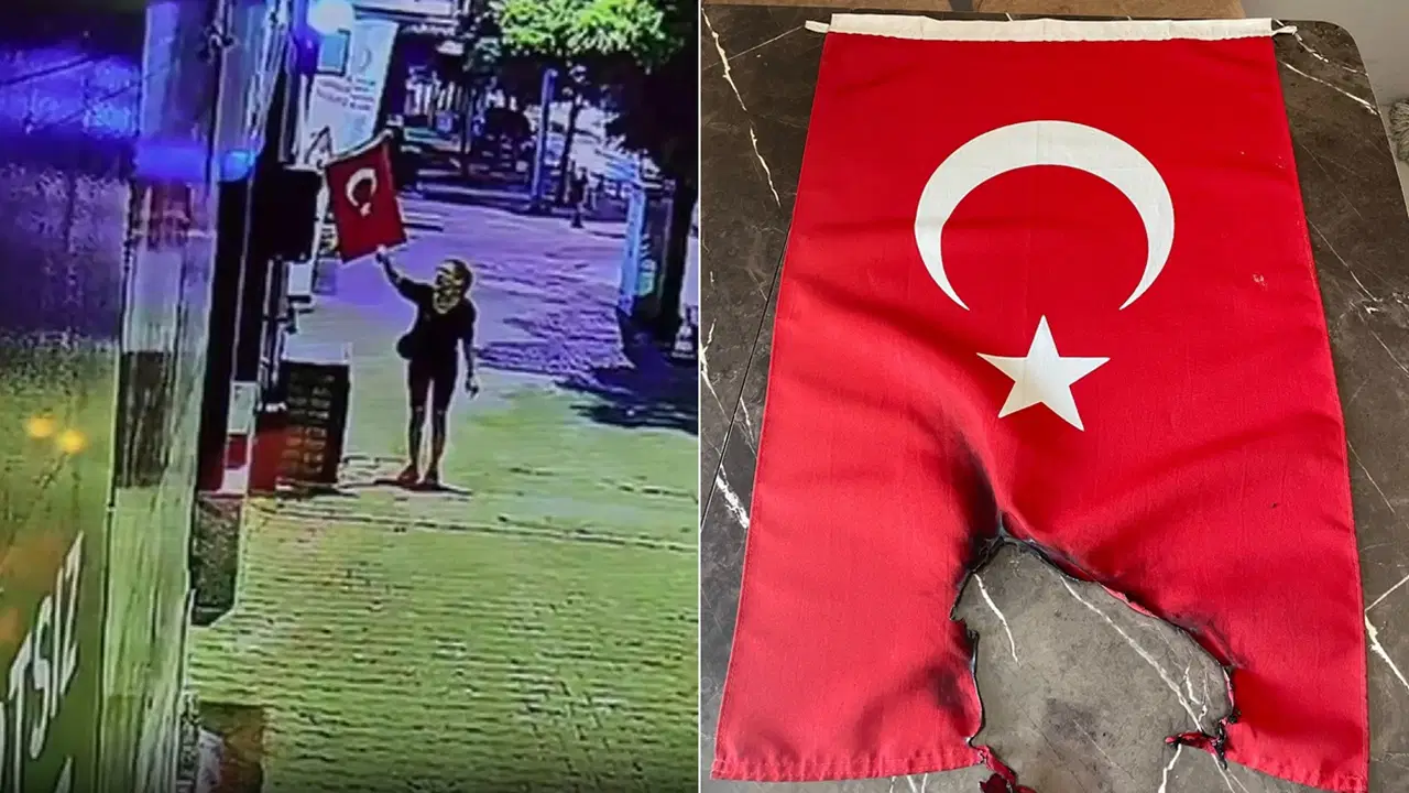 Muğla’da gece vakti ‘bayrak’ provokasyonu! Ateşe verip uzaklaşan şahıs aranıyor